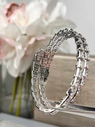 Bulgari Serpenti Diamond White Gold Bracelet view 7