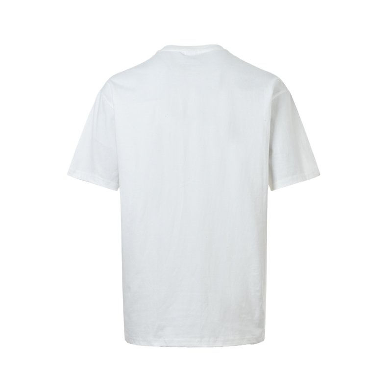Cream Graphic Print Short Sleeve T-Shirt with Plaid Pocket Detail view