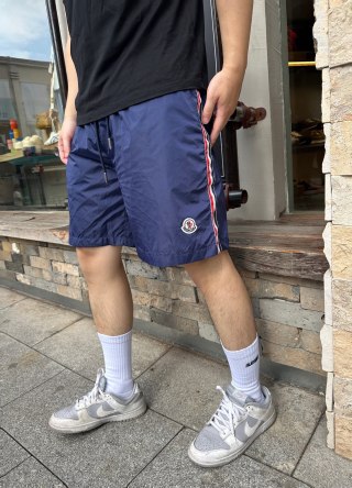 Navy Athletic Shorts with Red & White Stripe view 7