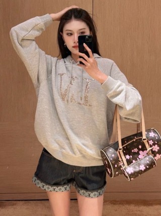 Essentials Cream Oversized Logo Hoodie view 2