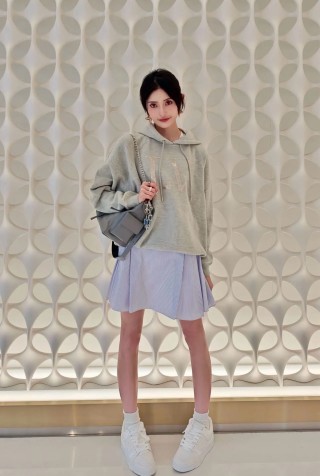Essentials Cream Oversized Logo Hoodie view 3