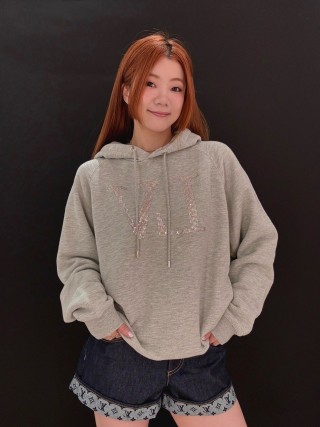 Essentials Cream Oversized Logo Hoodie view 6