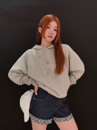 Essentials Cream Oversized Logo Hoodie view 7