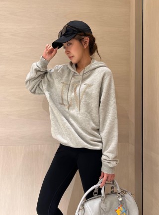 Essentials Cream Oversized Logo Hoodie view 8