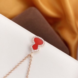 Qeelin Red Agate Gourd Pendant Necklace view 6