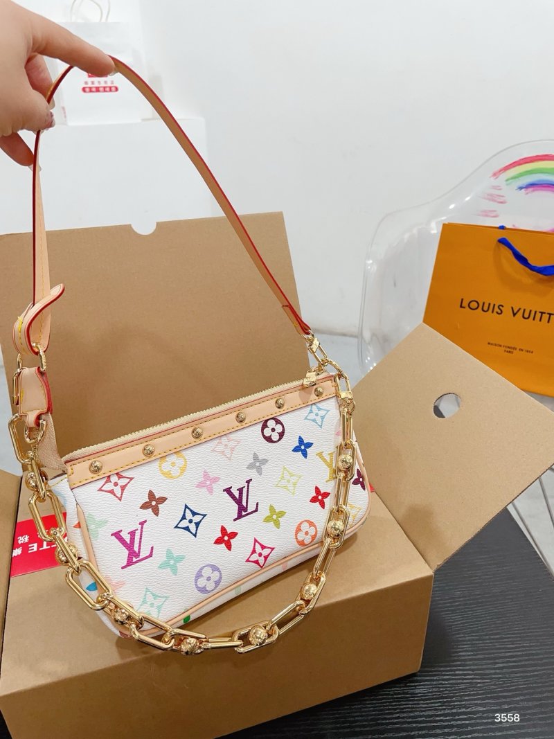 Louis Vuitton Monogram Multicolor Shoulder Bag White