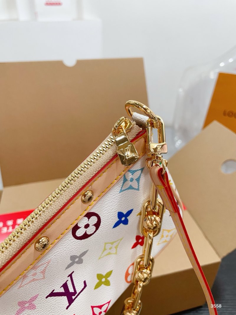 Louis Vuitton Monogram Multicolor Shoulder Bag White view