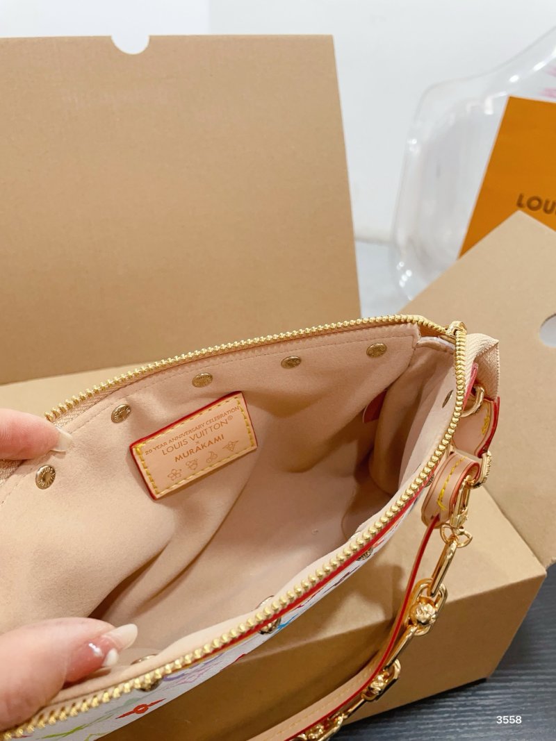 Louis Vuitton Monogram Multicolor Shoulder Bag White view