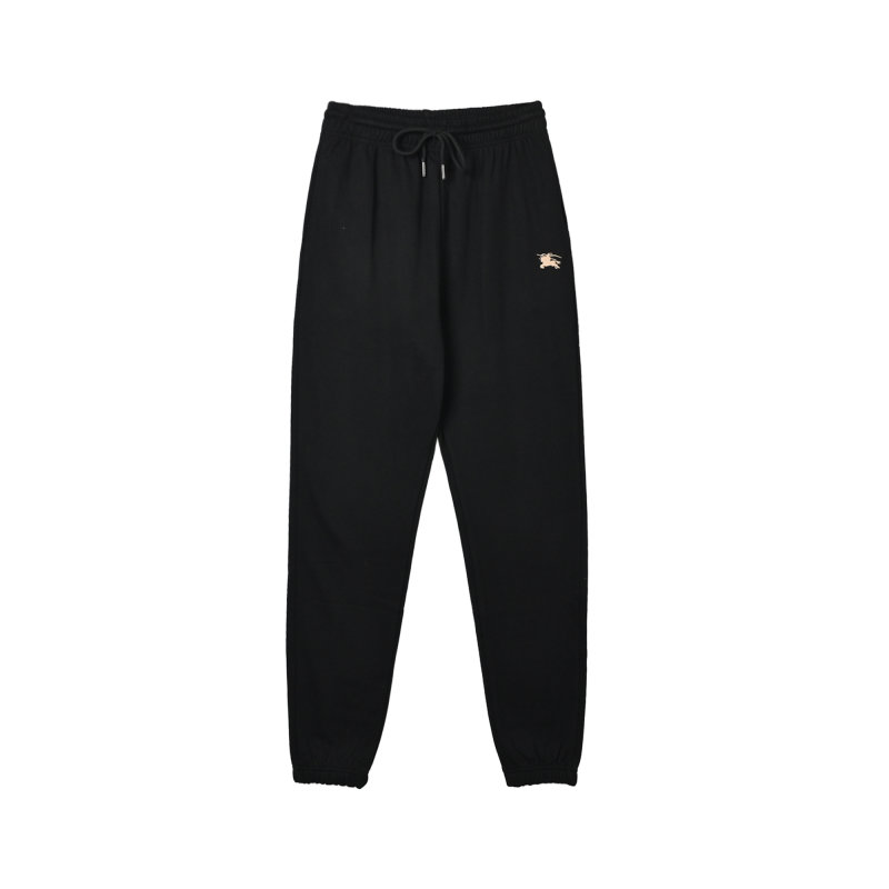 Burberry Black Jogger Pants with Embroidered Logo view