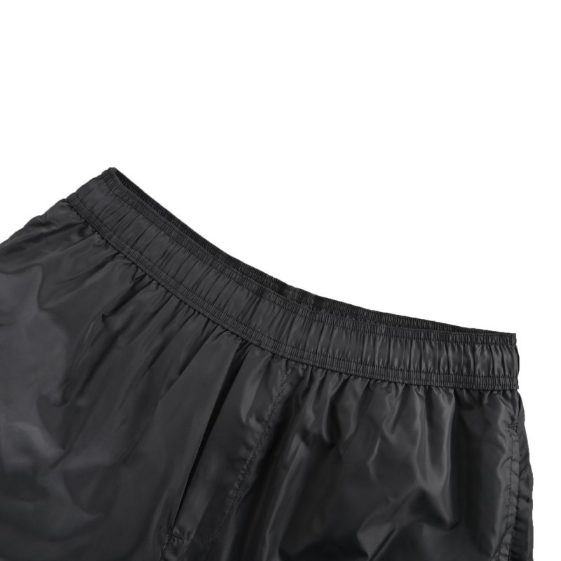 Grey Nylon Athletic Shorts with Drawstring view