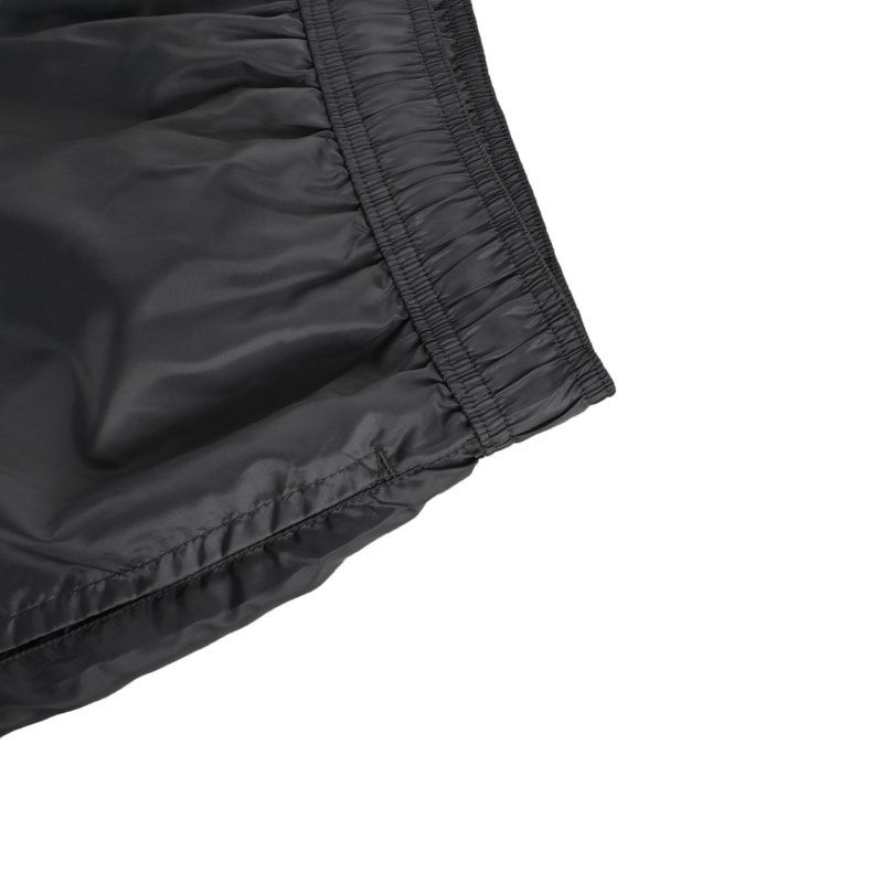 Grey Nylon Athletic Shorts with Drawstring view
