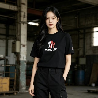 Moncler Logo Print Black T-Shirt view 5