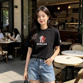 Moncler Logo Print Black T-Shirt view 6
