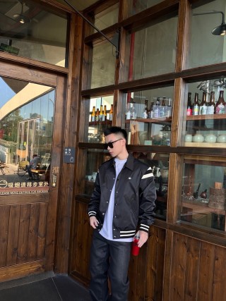 Stone Island Black Nylon Overshirt Jacket with White Stripe view 5