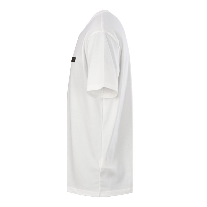 Cream Oversized Short Sleeve T-Shirt with Chest Badge view