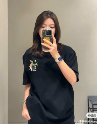 Loewe Black T-Shirt with Embroidered Anagram Logo view 8