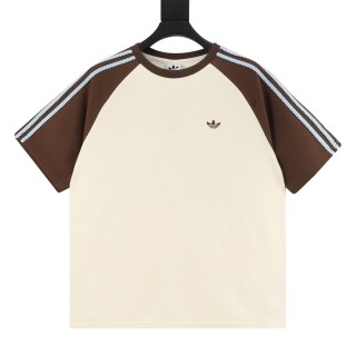 Adidas Originals Britcore Ringer T-Shirt Cream/Brown