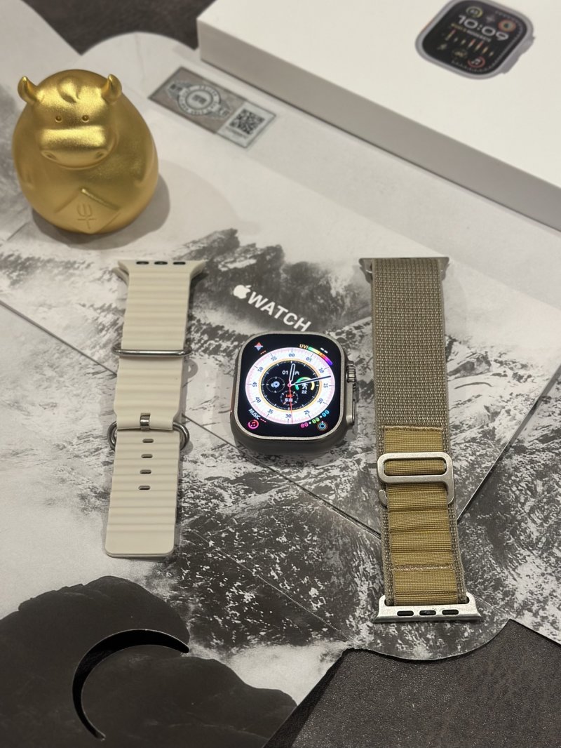 Apple Watch Ultra 2 1:1 Replica - Silver Titanium view