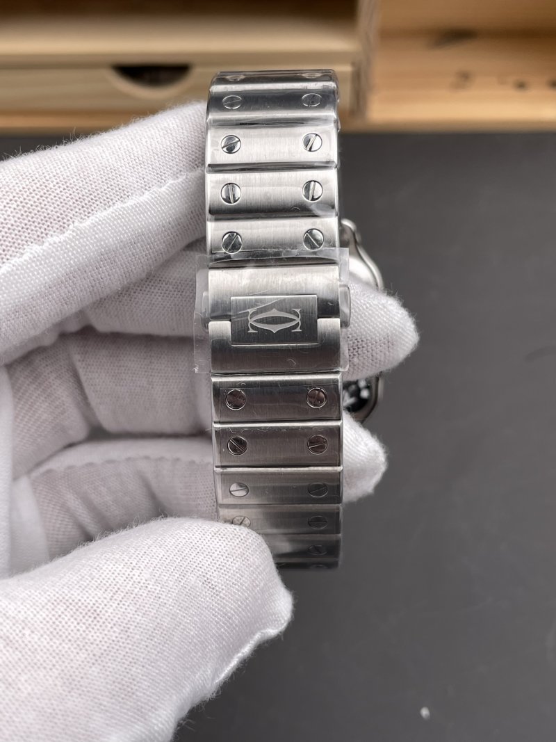 Cartier Santos Medium White Dial Automatic Watch 35.1mm view