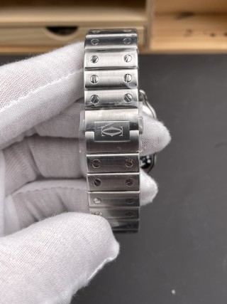 Cartier Santos Medium White Dial Automatic Watch 35.1mm view 8