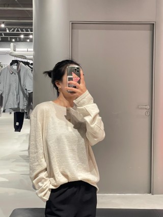 Cream Oversized Knit Sweater