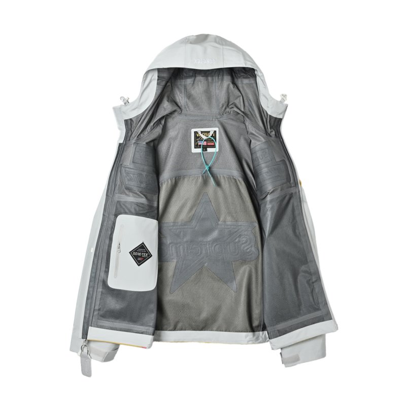 Supreme White Multi-Patch Windbreaker Jacket view