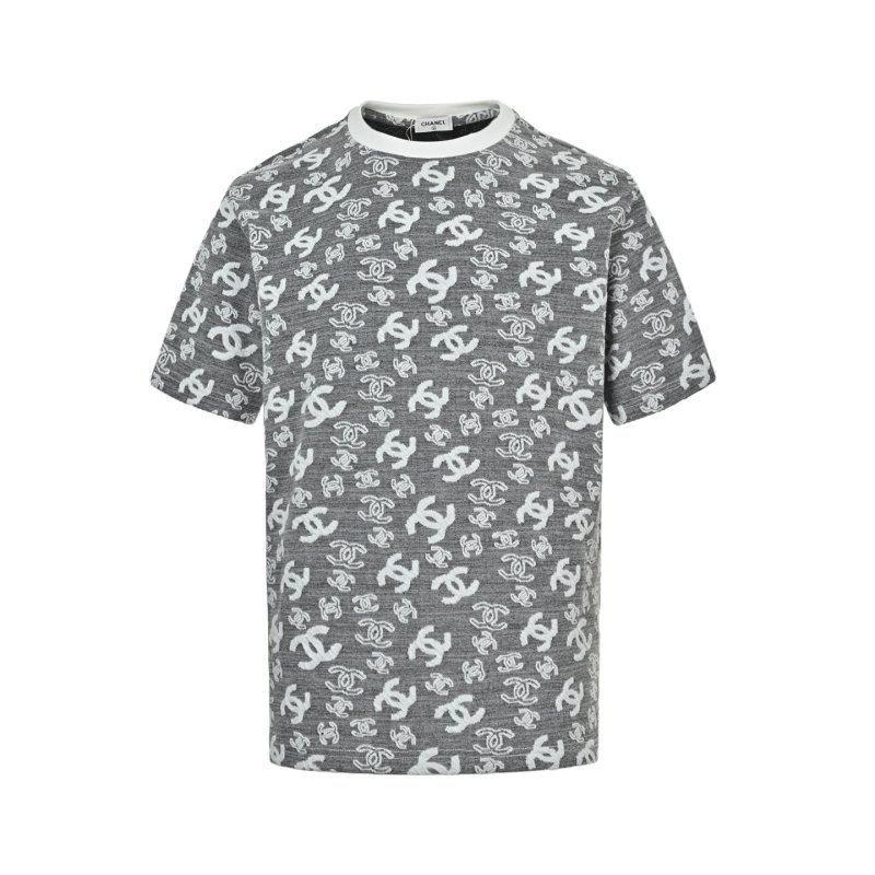 Chanel Charcoal CC Logo Monogram T-Shirt view