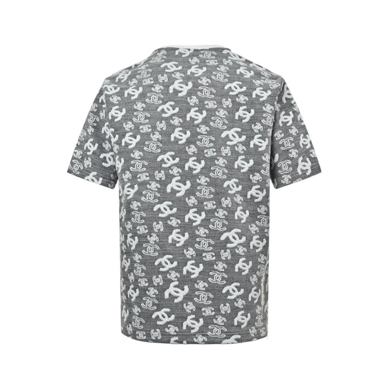Chanel Charcoal CC Logo Monogram T-Shirt view