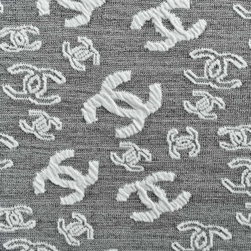 Chanel Charcoal CC Logo Monogram T-Shirt view