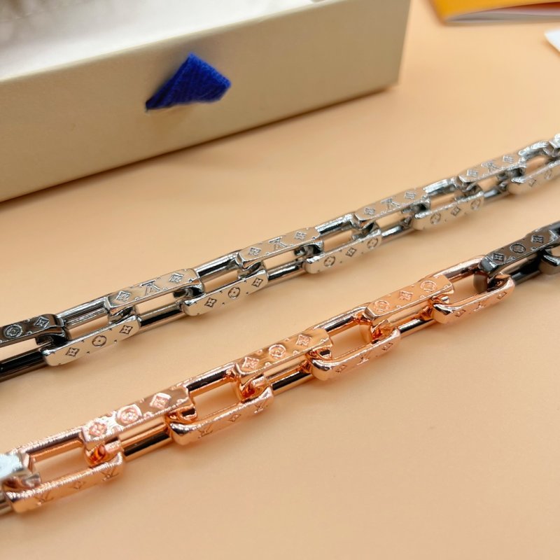 Louis Vuitton Monogram Chain Mixed Metal Necklace view