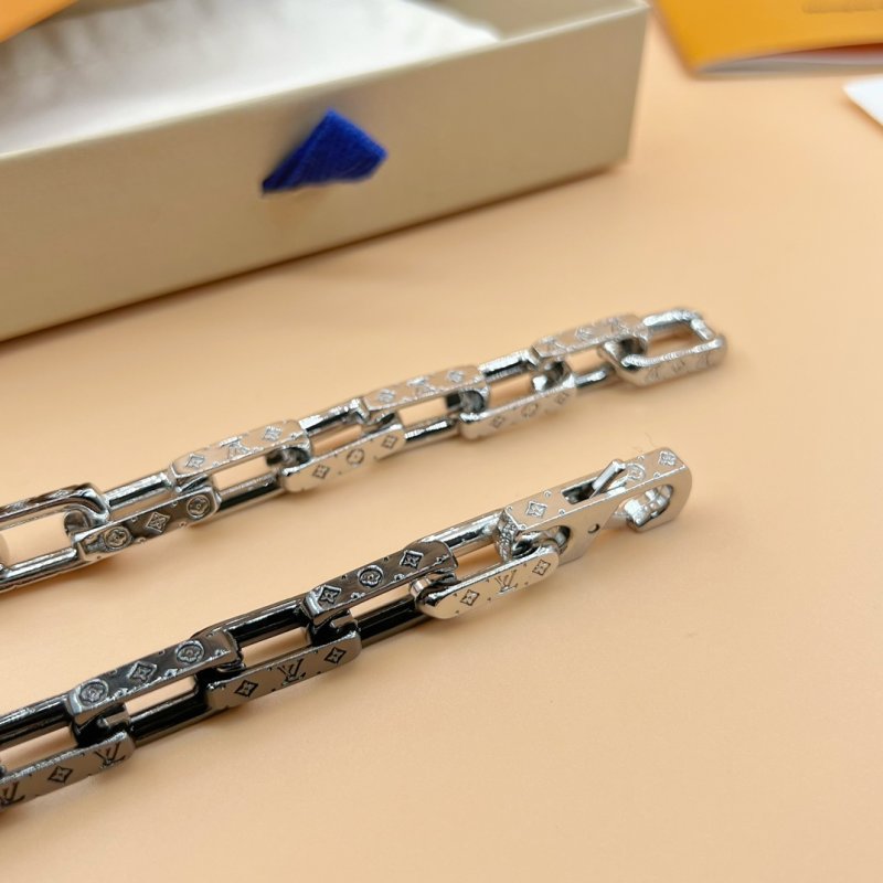 Louis Vuitton Monogram Chain Mixed Metal Necklace view