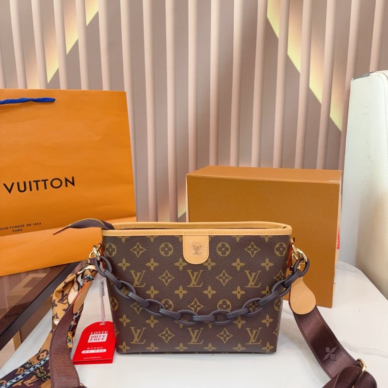 Louis Vuitton Monogram Canvas Shoulder Bag - Brown