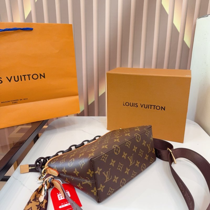 Louis Vuitton Monogram Canvas Shoulder Bag - Brown view