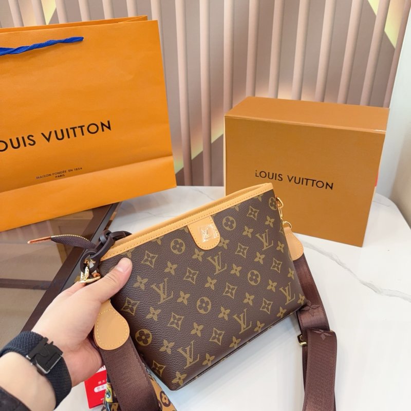 Louis Vuitton Monogram Canvas Shoulder Bag - Brown view