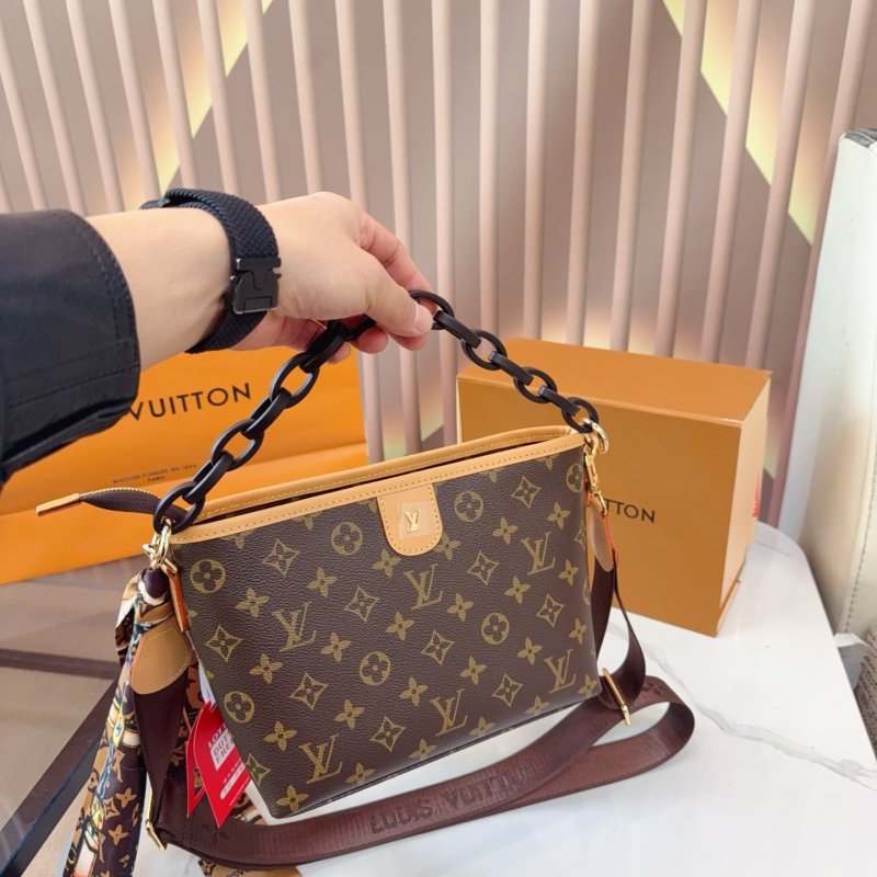 Louis Vuitton Monogram Canvas Shoulder Bag - Brown view