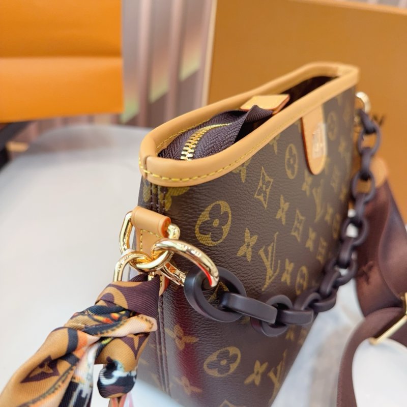 Louis Vuitton Monogram Canvas Shoulder Bag - Brown view