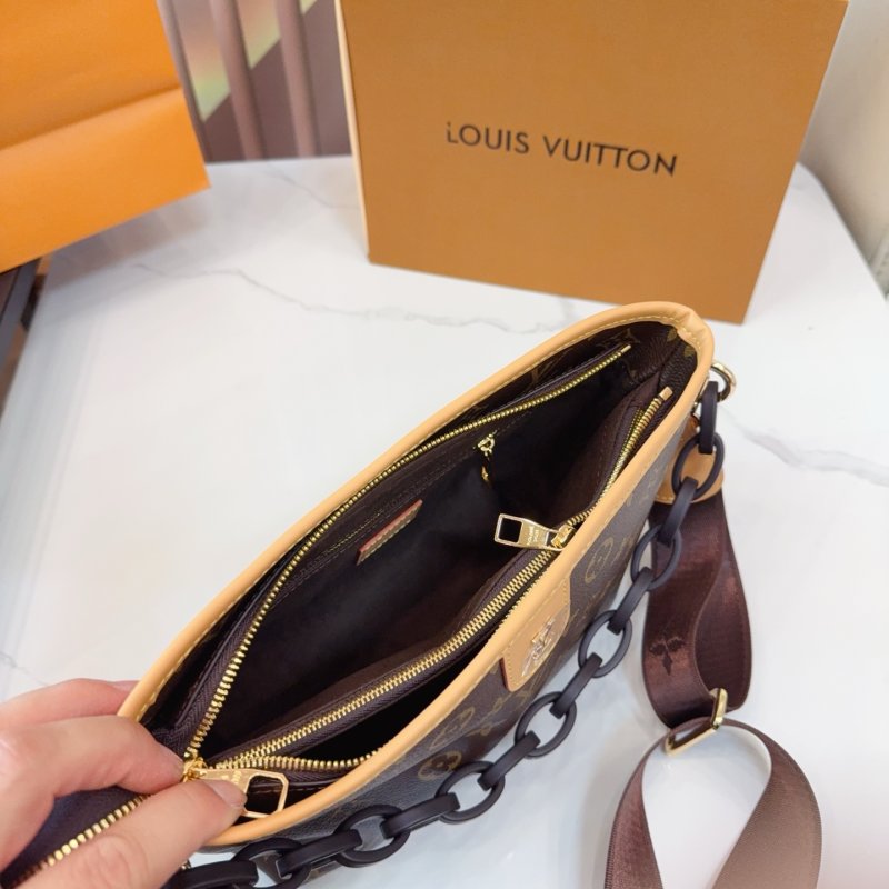 Louis Vuitton Monogram Canvas Shoulder Bag - Brown view
