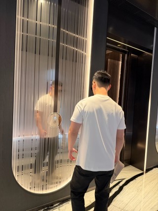 Prada Triangle Logo White T-Shirt view 5