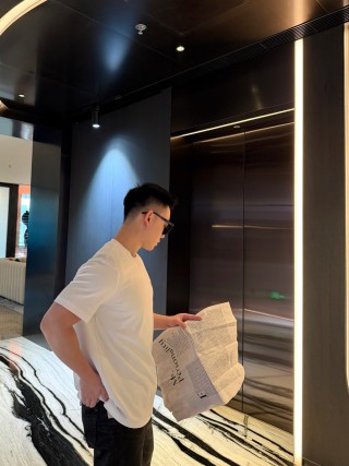 Prada Triangle Logo White T-Shirt view 6
