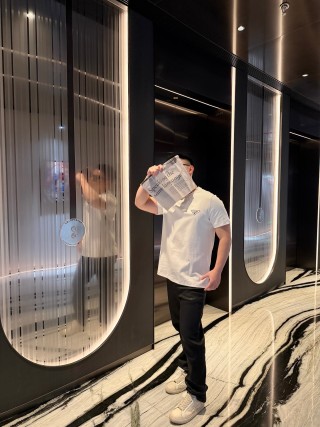 Prada Triangle Logo White T-Shirt view 7
