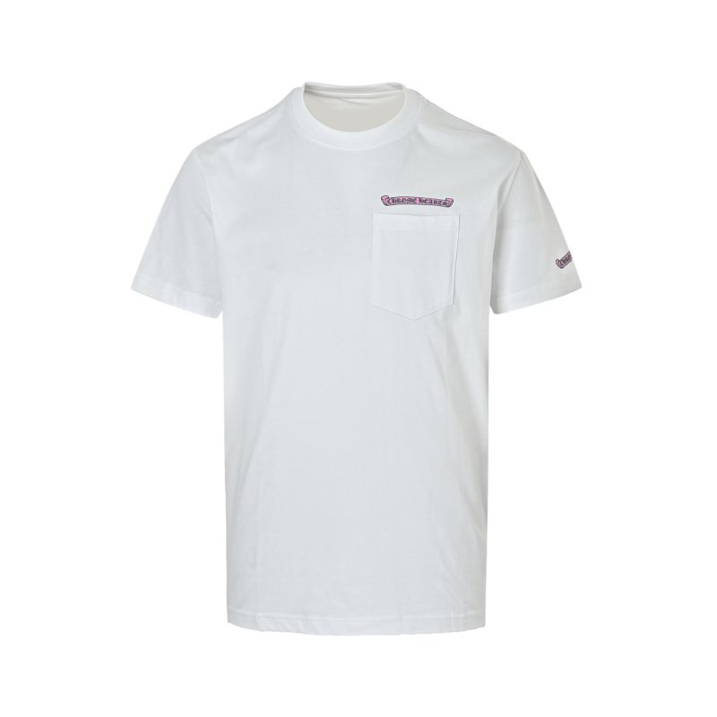 White Pocket T-Shirt with Chest Graphic Print view