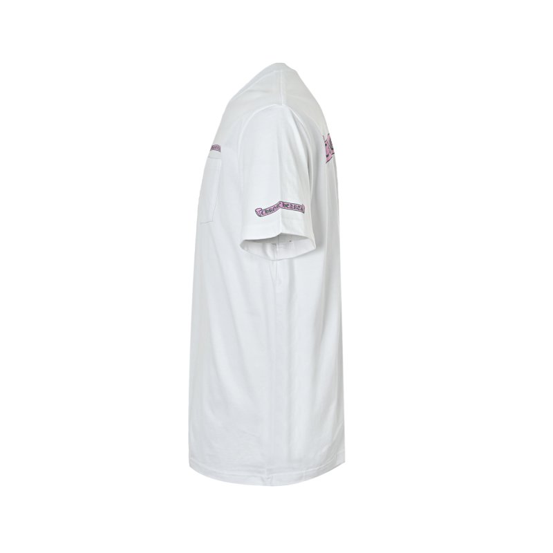White Pocket T-Shirt with Chest Graphic Print view