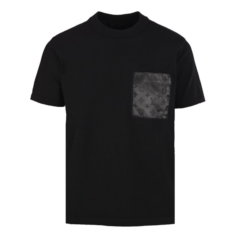 Black Oversized T-Shirt with Nylon Pocket Detail view