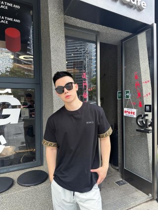 Gucci GG Stripe Black Short Sleeve T-Shirt