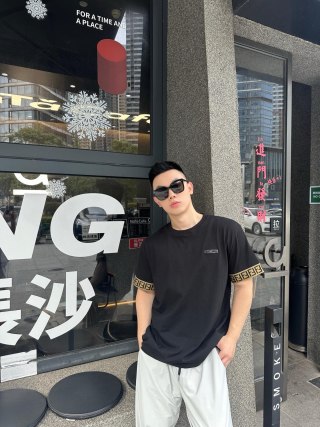 Gucci GG Stripe Black Short Sleeve T-Shirt view 7