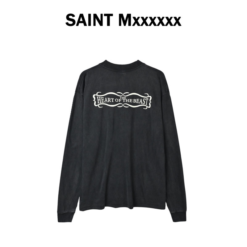 Flesh and Blood Graphic Long Sleeve T-Shirt Charcoal view