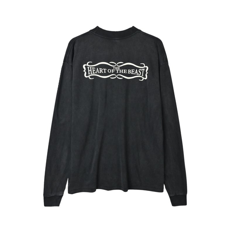 Flesh and Blood Graphic Long Sleeve T-Shirt Charcoal view
