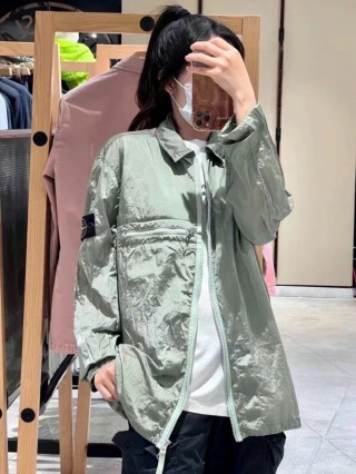 Stone Island Crinkle Reps Nylon Jacket Sage Green view 2