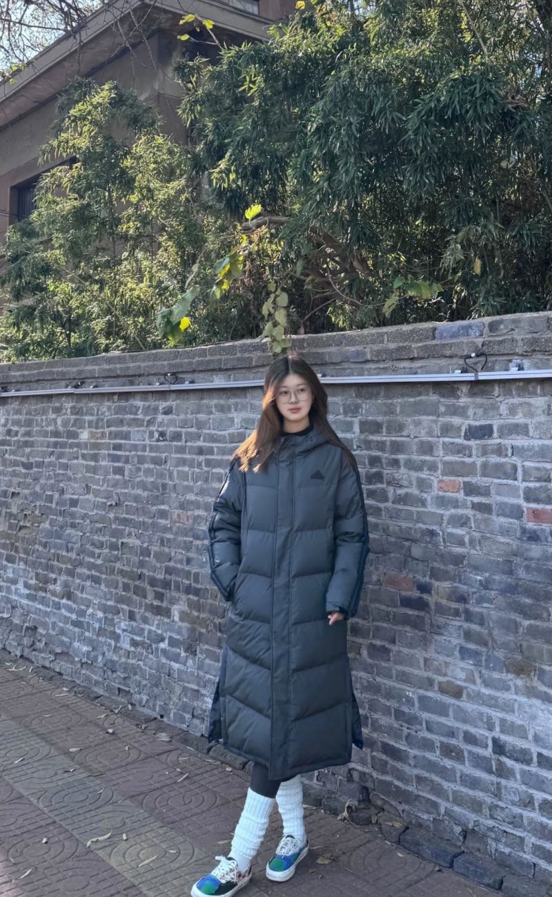 Black Long Puffer Down Jacket view