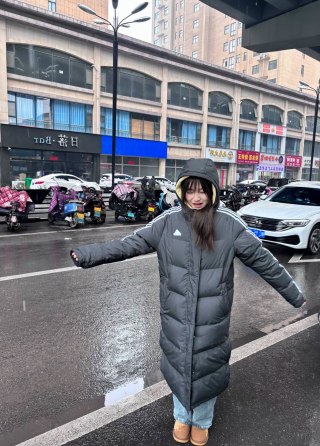 Black Long Puffer Down Jacket view 3